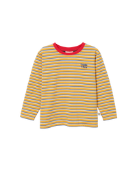 Crew Neck Yellow Stripe Top