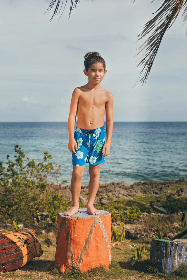 SWIMSHORTS - HIBISCUS AZUL