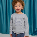 Baby Gianni Barrel Tee with Dachshund Outline Embroidery (Gray)