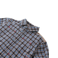 Baby Zeno Checkered Woven Workshirt with Fine Corduroy Combination (Multi)