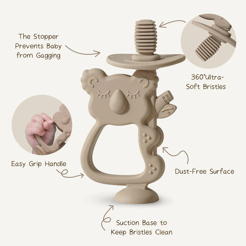 Koala 2-in-1 Teether (Warm Taupe)