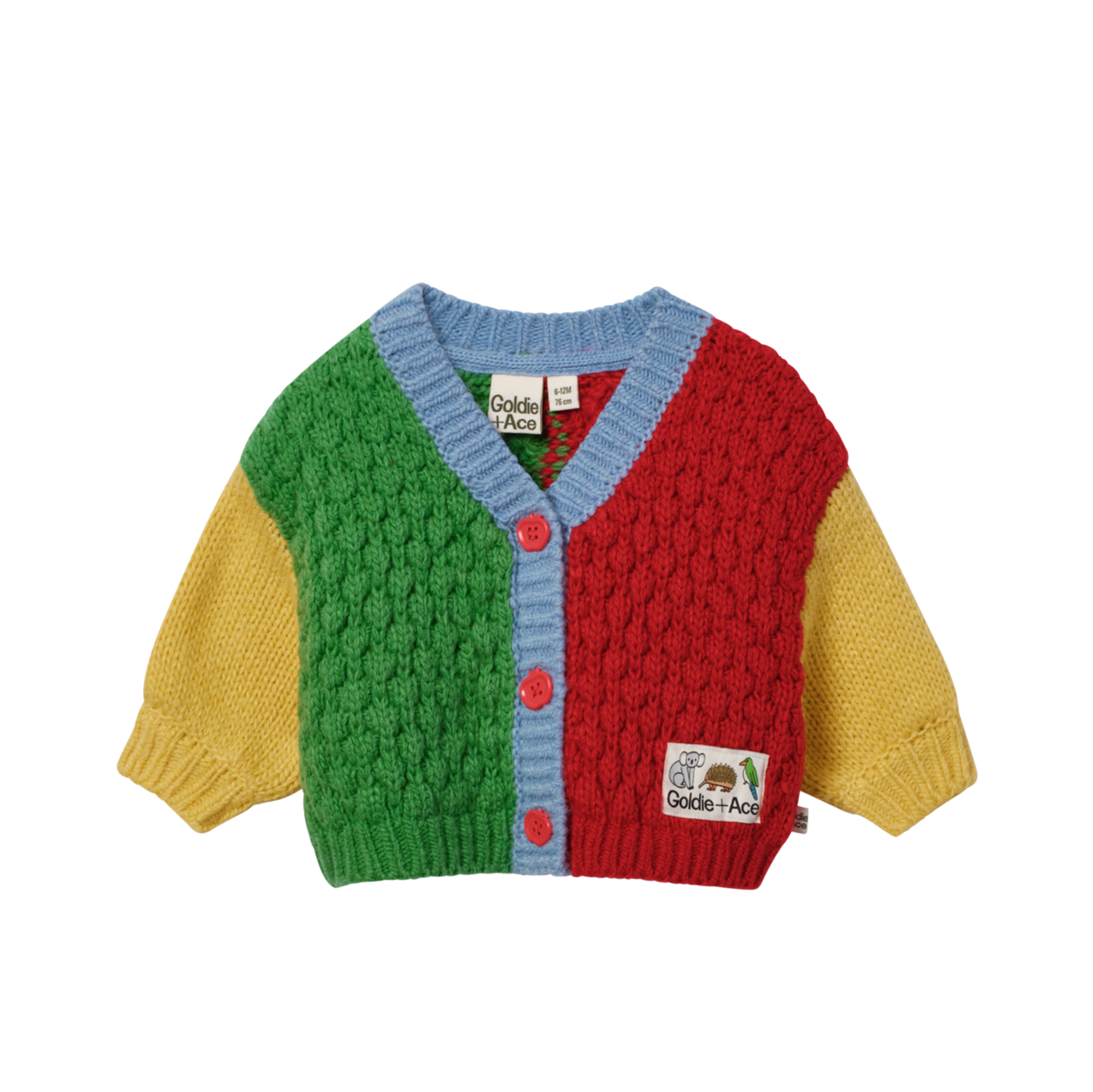 Primary Colour Block Cardigan