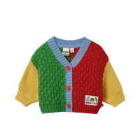 Primary Colour Block Cardigan