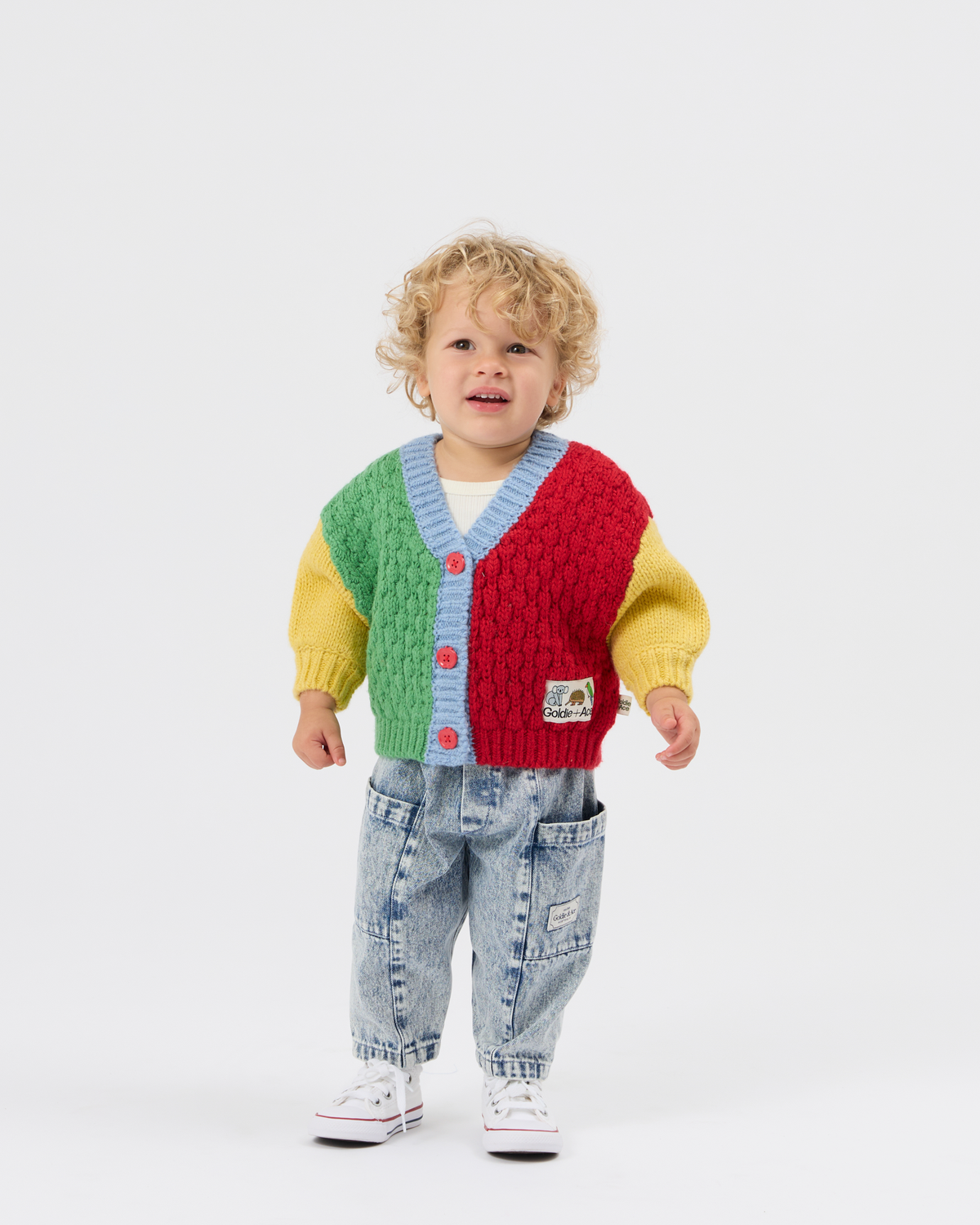 Primary Colour Block Cardigan