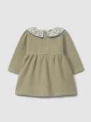 Dress W/ Ruffle Collar (0025-Khaki)