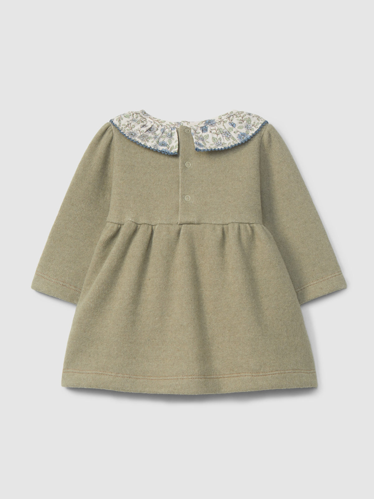 Dress W/ Ruffle Collar (0025-Khaki)