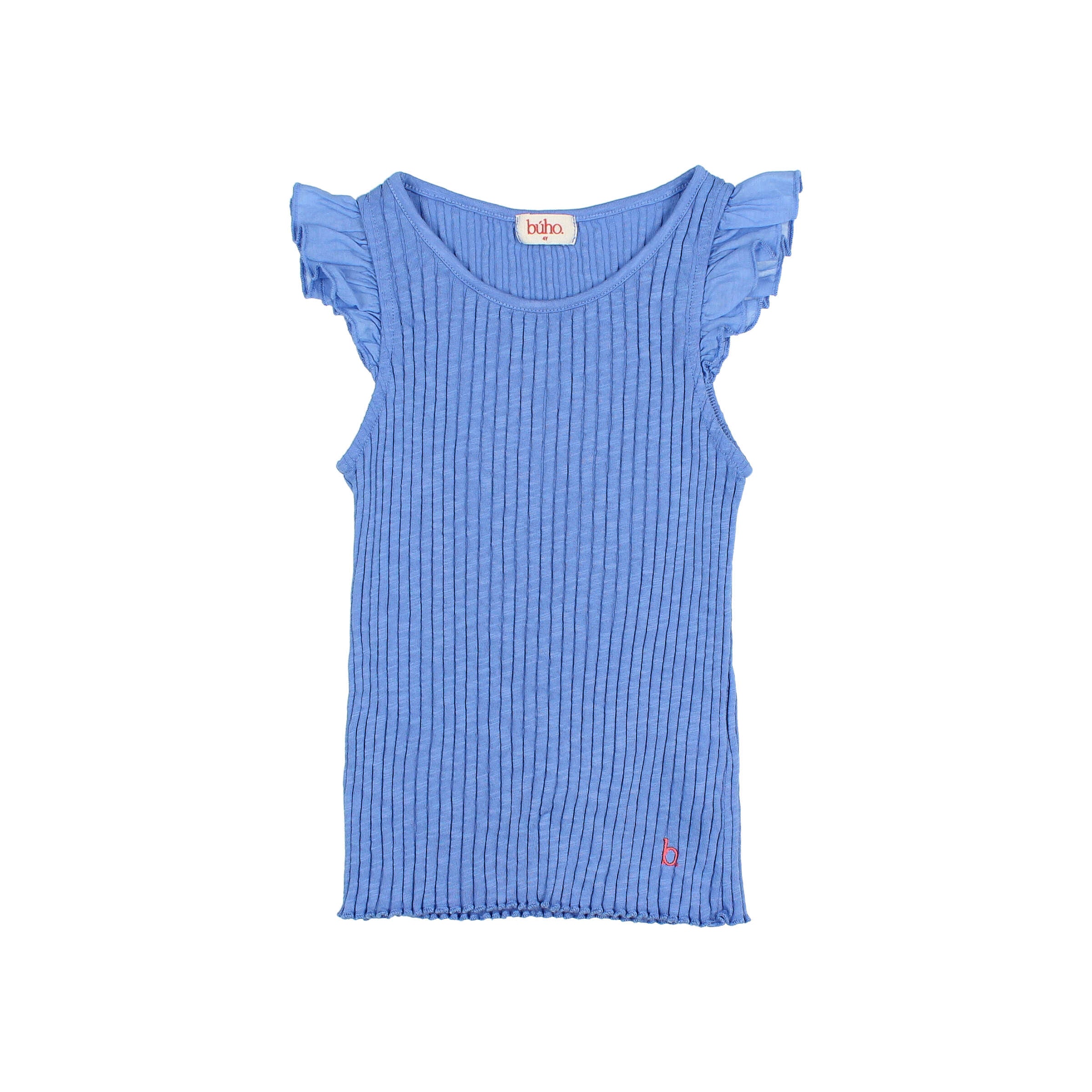RIB RUFFLE T-SHIRT