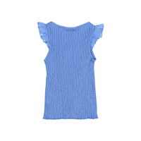 RIB RUFFLE T-SHIRT