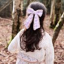 Gingham Ruffle Bow Clip