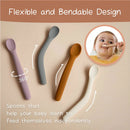 "Silicone Feeding Spoon (Raspberry/Pale Mauve/Daffodil/Blush)"