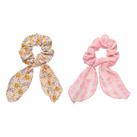 Cottage Floral 2 Pack Scarf Scrunchies