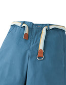 Edward Regular Straight Twill Pants with Striped Canvas Belt
