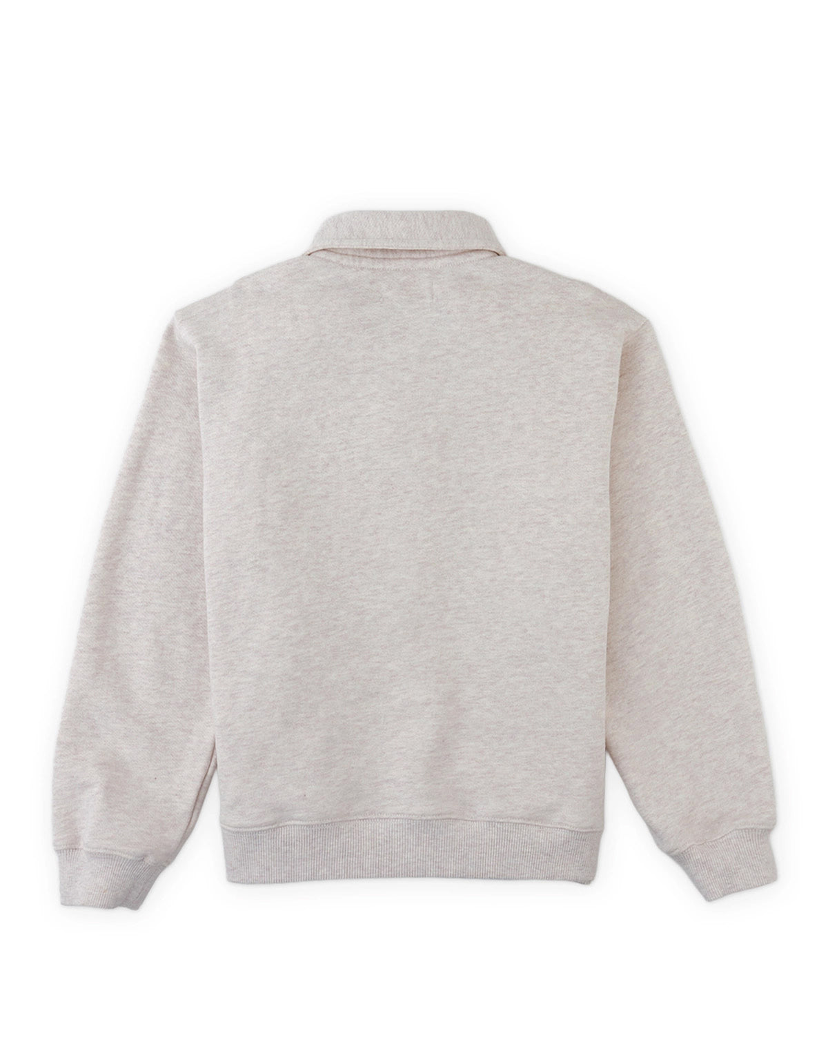 Stefano French Terry Polo Pullover with Chest Dachshund Embroidery (Beige)