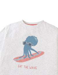 Oruo Surfing Octopus Relaxed-Fit Graphic Tee
