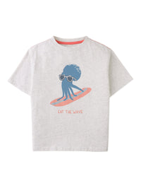 Oruo Surfing Octopus Relaxed-Fit Graphic Tee