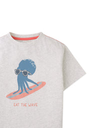 Oruo Surfing Octopus Relaxed-Fit Graphic Tee