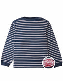 Seth Striped Boat-Neck Tee (Blue)