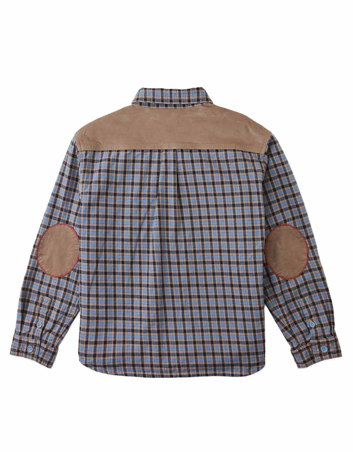 Zeno Checkered Woven Workshirt with Fine Corduroy Combination (Multicolor)