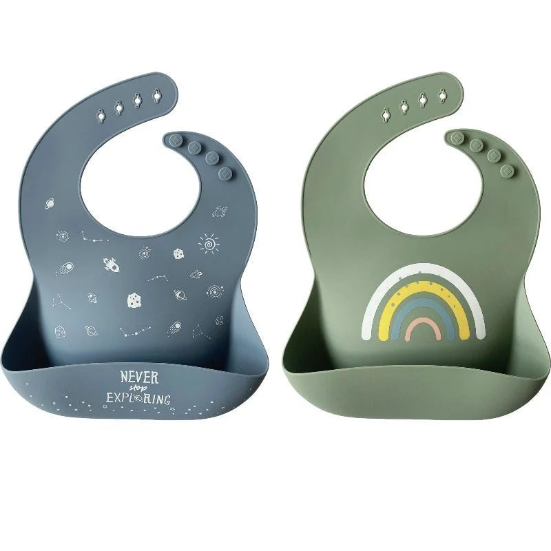 Silicone Baby Bib (Sage/Tradewinds)