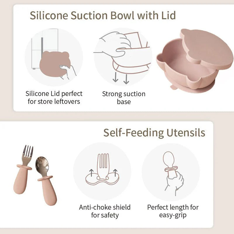 Baby Suction Bowl Set (Blush)