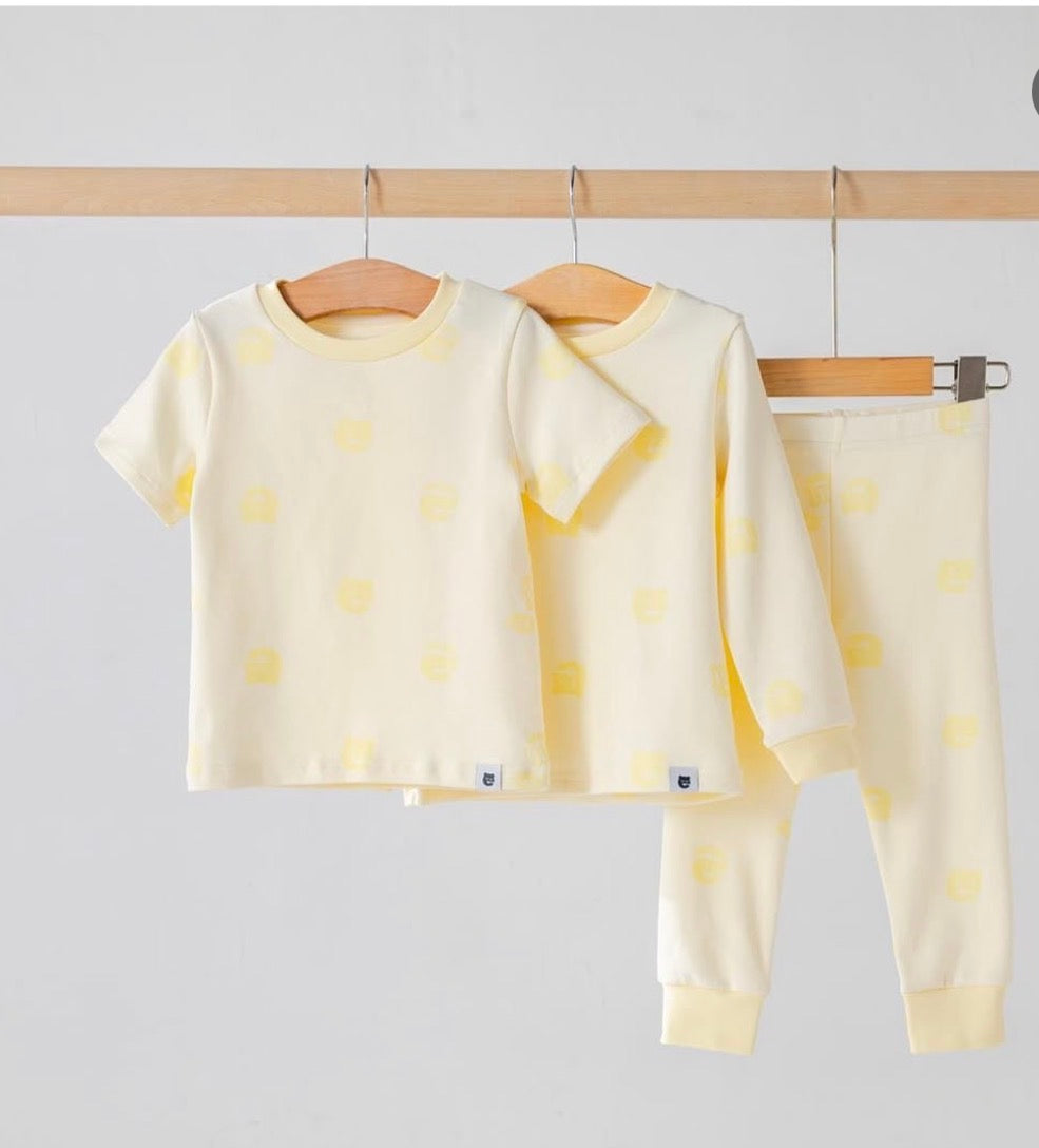 3 Piece PJs Set Yellow