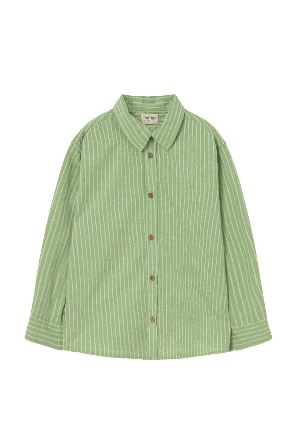 Striped Linen-Look Cotton Shirt
