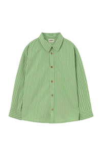 Striped Linen-Look Cotton Shirt