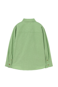 Striped Linen-Look Cotton Shirt
