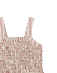 Josephine Striped Peplum Top with Flower Appliqué