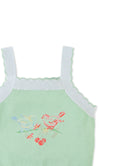 Gabriella Top with Cross-Stitch Embroidery & Scalloped Edges