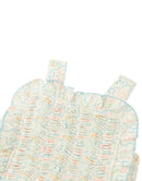 Martina Trellis Print Smocked Top with Wide Straps & Ruffles