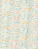 Martina Trellis Print Smocked Top with Wide Straps & Ruffles