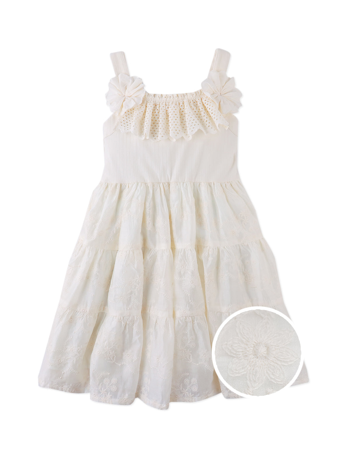 Addison Dress with Corsage & Tiered Skirt