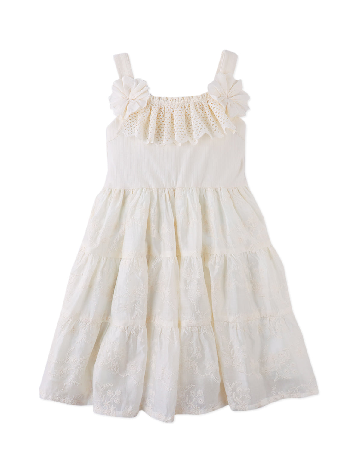 Addison Dress with Corsage & Tiered Skirt