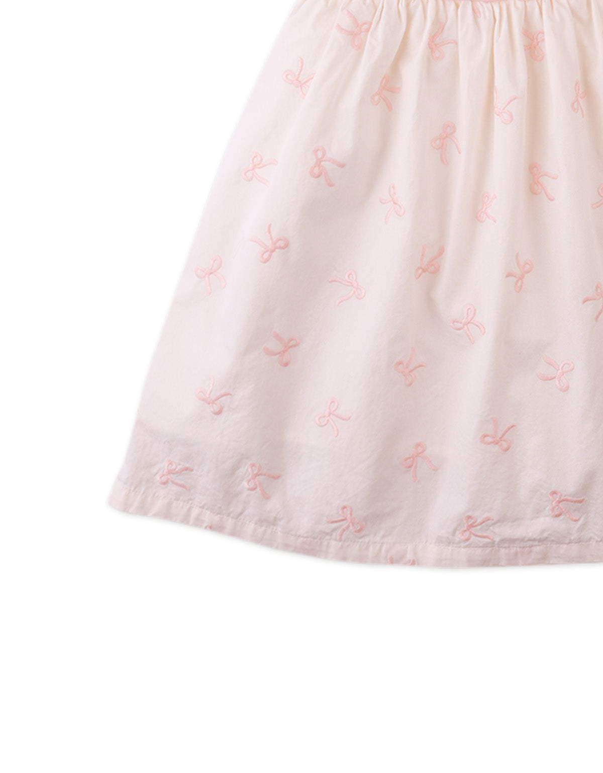 Kara Poplin Dress with a Scalloped Top & Tie Straps