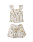 Cassandara Sweetheart Neckline Top and Ribbed Skort Set