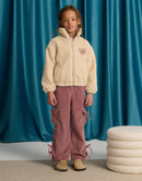 Paulina Corduroy Cargo Pants with Bow Accents (Pink)
