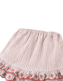 Remi Ruffled Hem Skorts with Botanical Embroidery