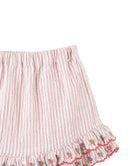 Remi Ruffled Hem Skorts with Botanical Embroidery