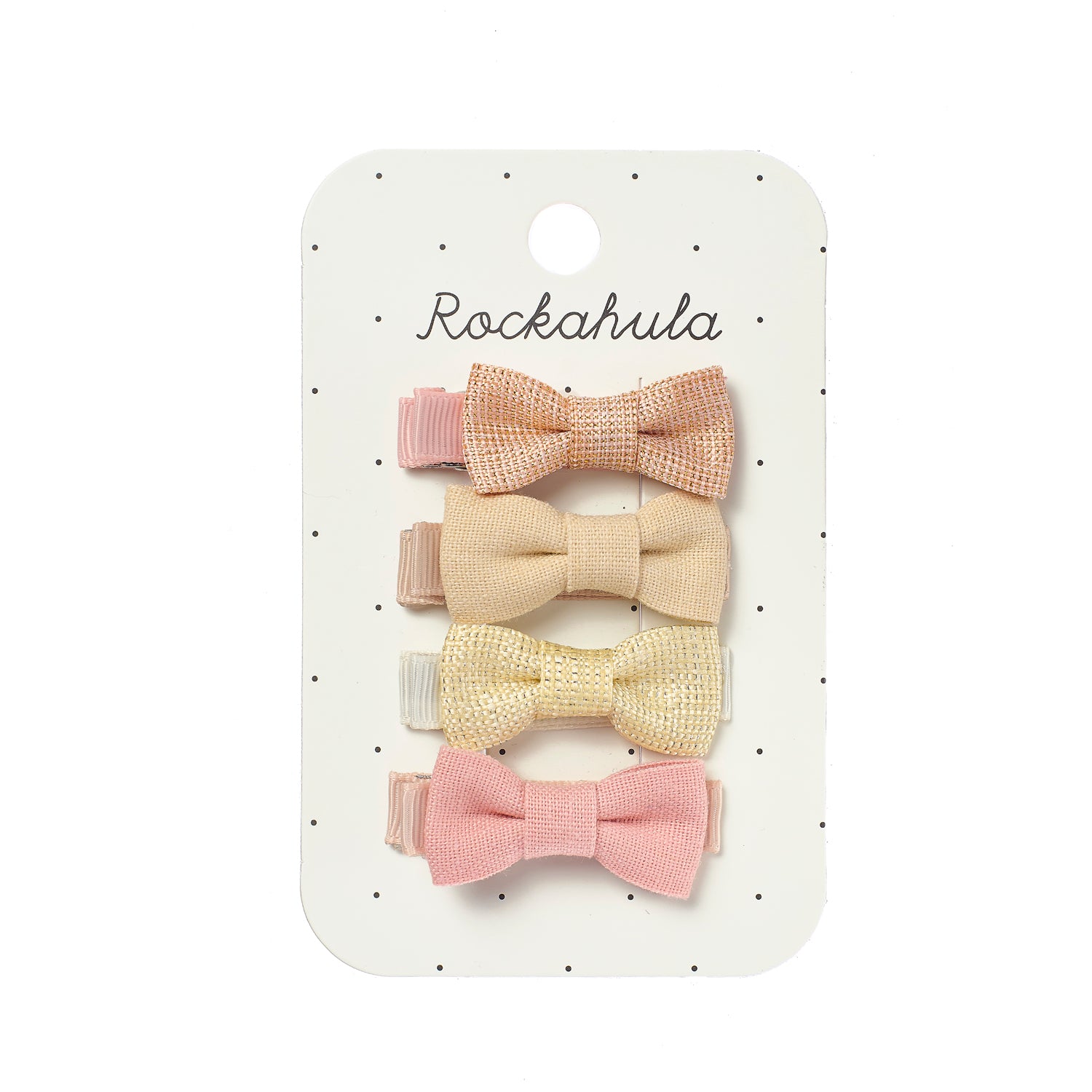 Linen Mini Bow Clips