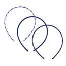 School 3 Pack Headbands Blue