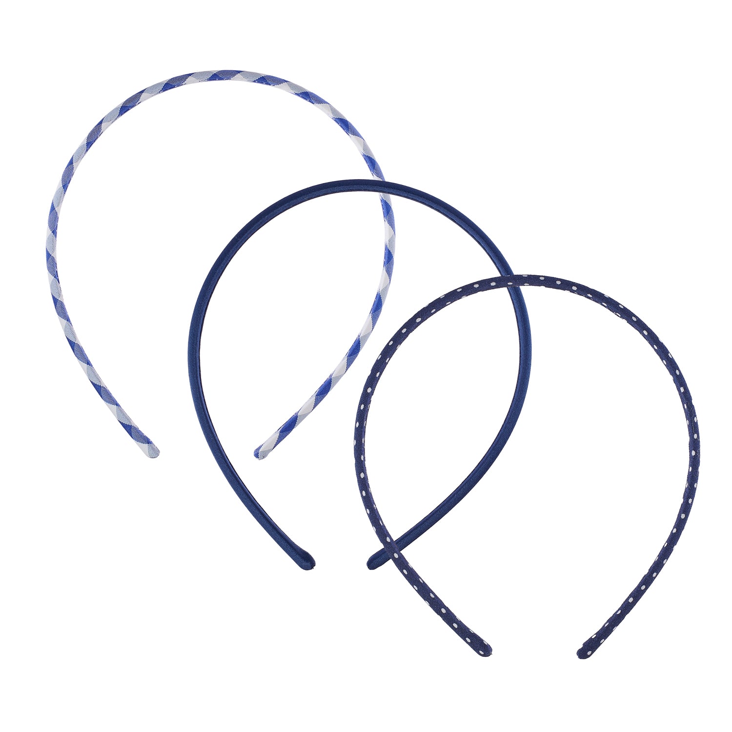 School 3 Pack Headbands Blue