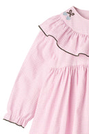 Frill Dress with Embroidery