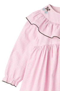 Frill Dress with Embroidery