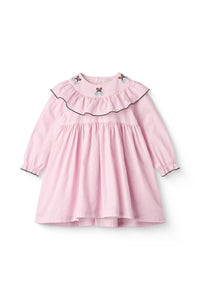 Frill Dress with Embroidery