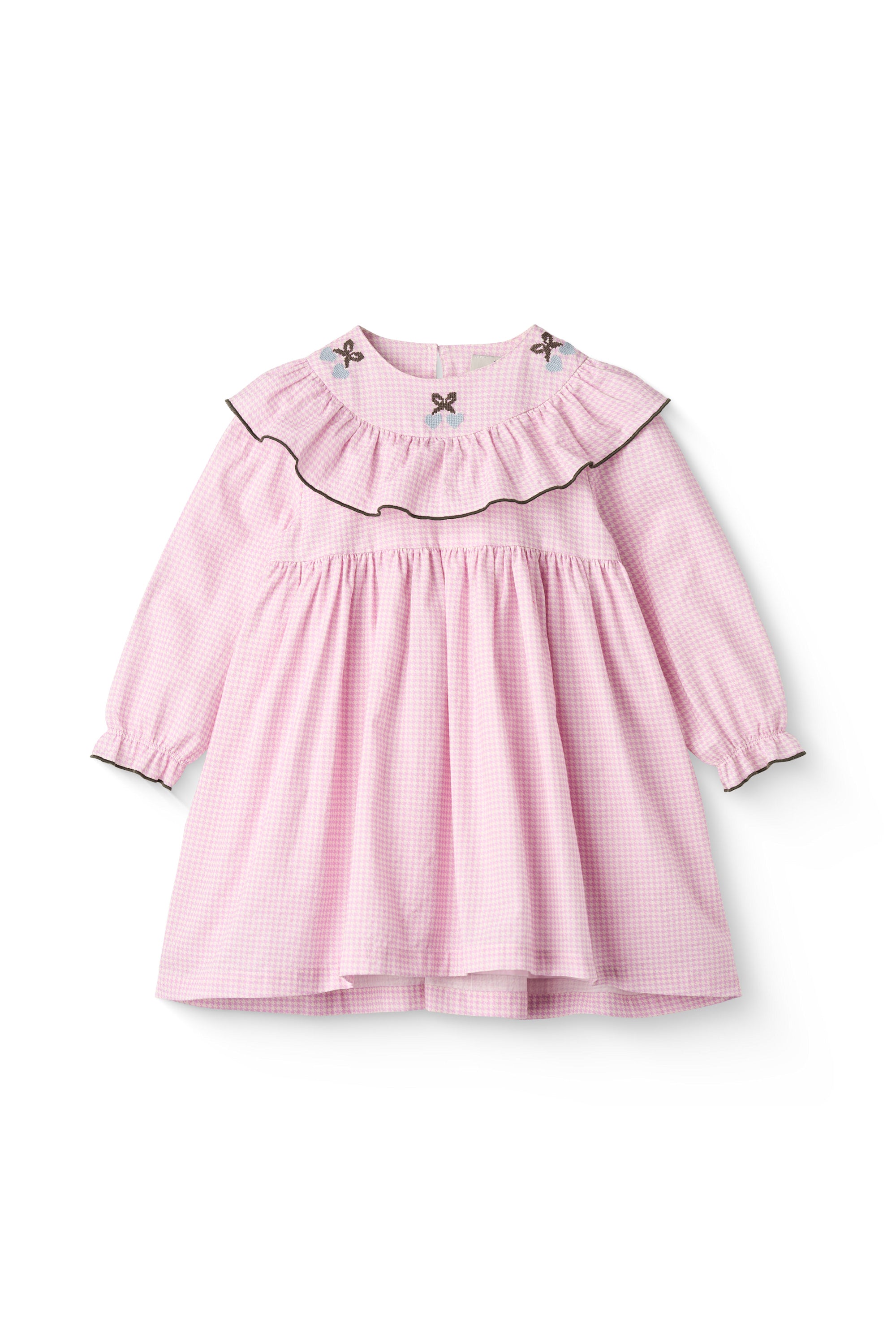 Frill Dress with Embroidery