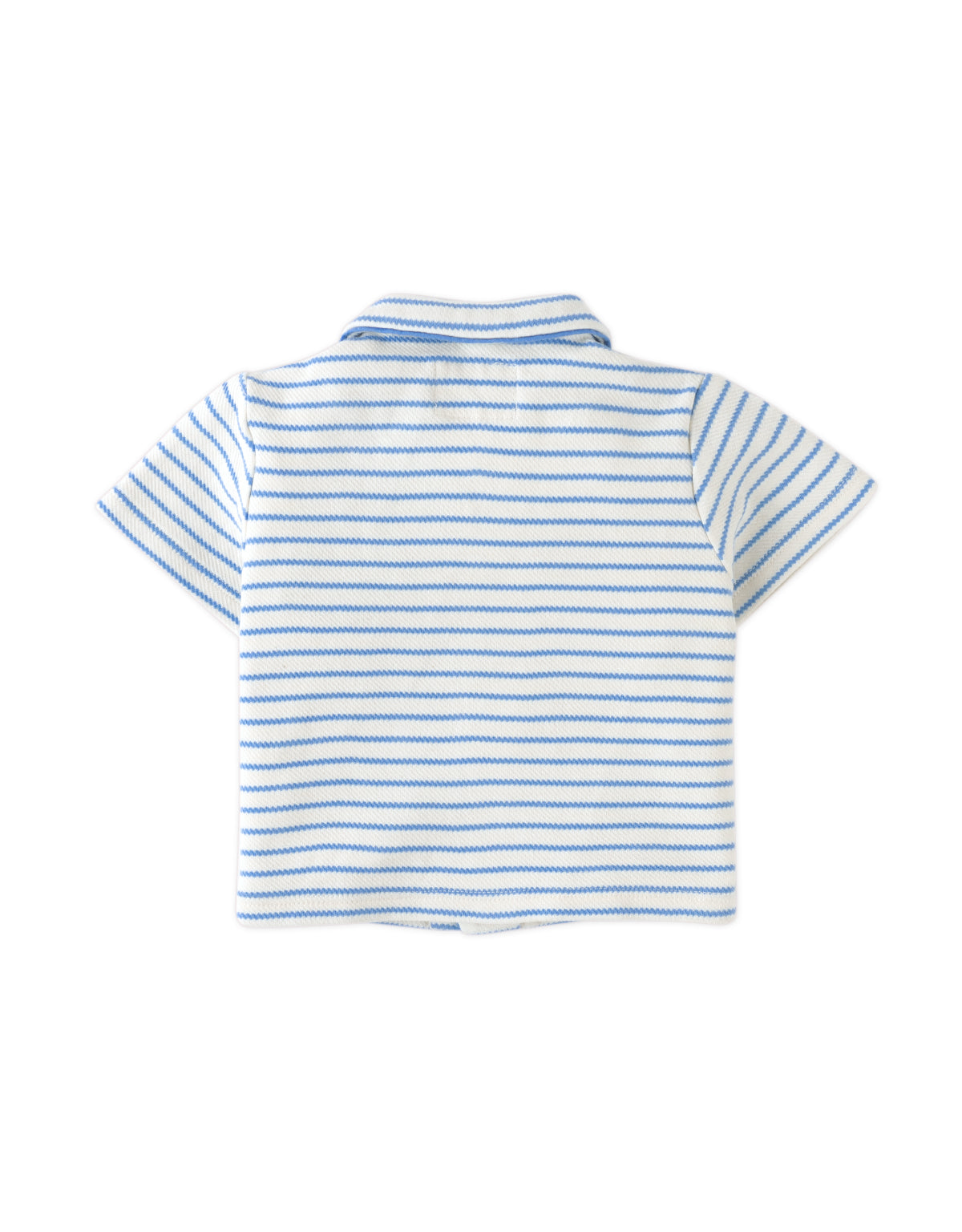 Baby Ben Striped Jersey Resort Polo With Banana & Toucan Embroidery