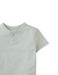 Baby Sumra Henley Tee with Contrast Thread Button