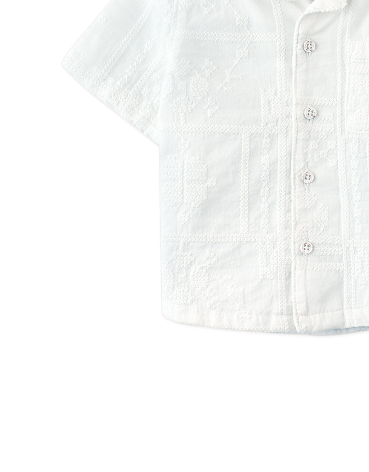 Baby Timothy Embroidered Camp Collar Shirt