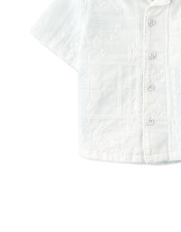Baby Timothy Embroidered Camp Collar Shirt